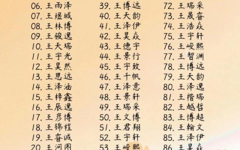 98虎年王姓男宝宝起名 王姓男孩取名内涵诗意名字虎年