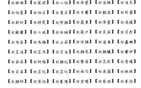 鼠宝宝女孩取名字大全姓刘 姓刘100个绝美女孩名