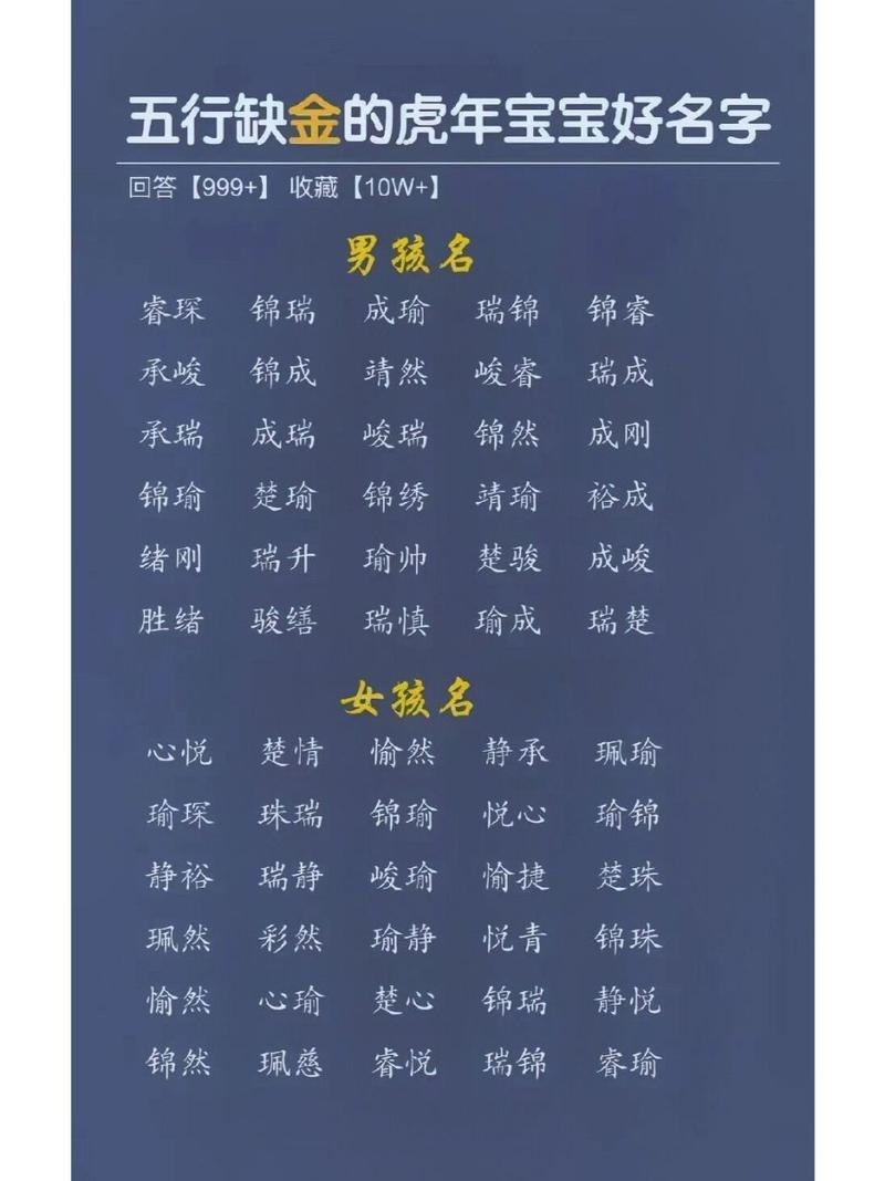 虎宝宝起名可以属金吗男孩 属虎的前途最旺的男孩名字