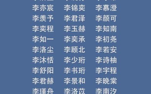 如何跟李姓宝宝起名字 李姓惊艳的名字