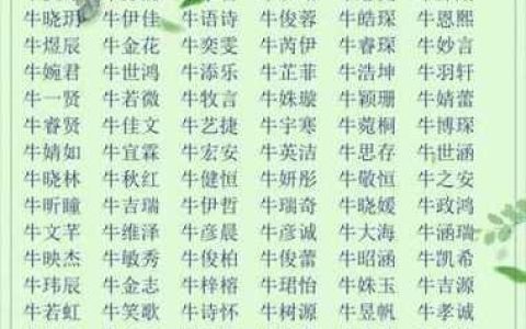 十一月的牛宝宝起名女 以牛起名大全