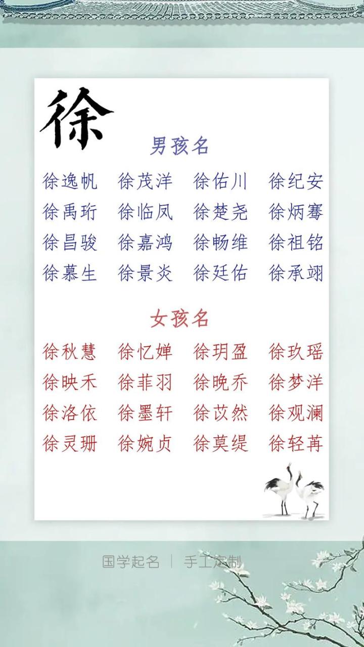 姓徐的虎宝宝起名字叠名 姓徐属虎的男孩子取名