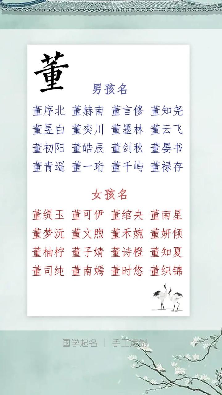 董姓带财运牛宝宝起名字 龙年女宝宝取名书
