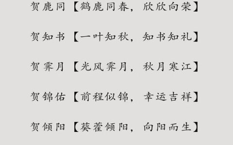 贺姓宝宝怎么取名字 贺姓现状