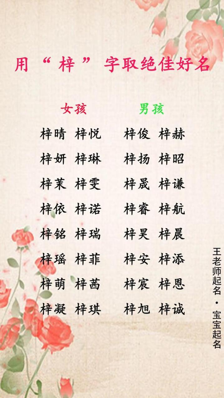 梓字给宝宝取名好吗女孩 微字取名女孩