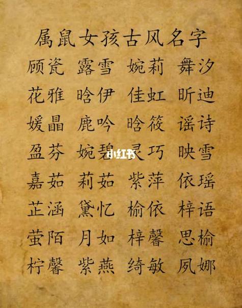 025年鼠女宝宝起名字