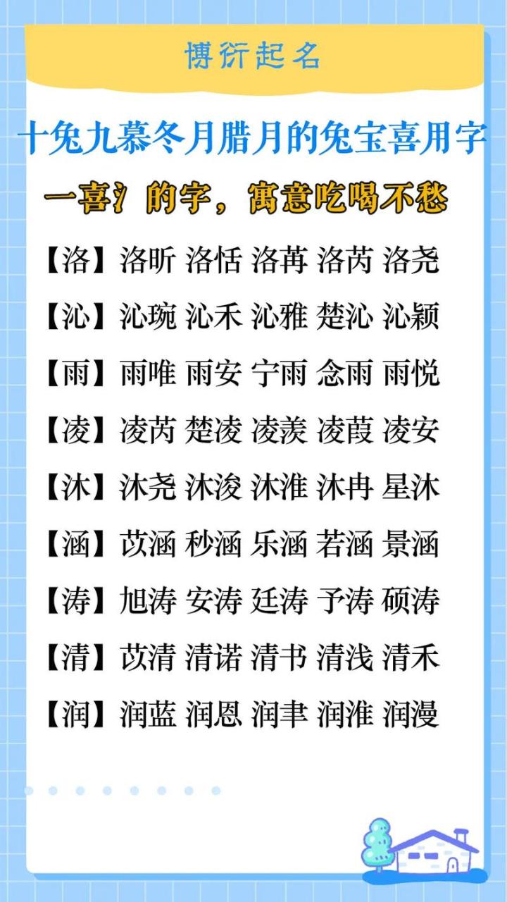 腊月的兔宝宝起名字悦 兔腊月兔宝宝取名依瑶行吗