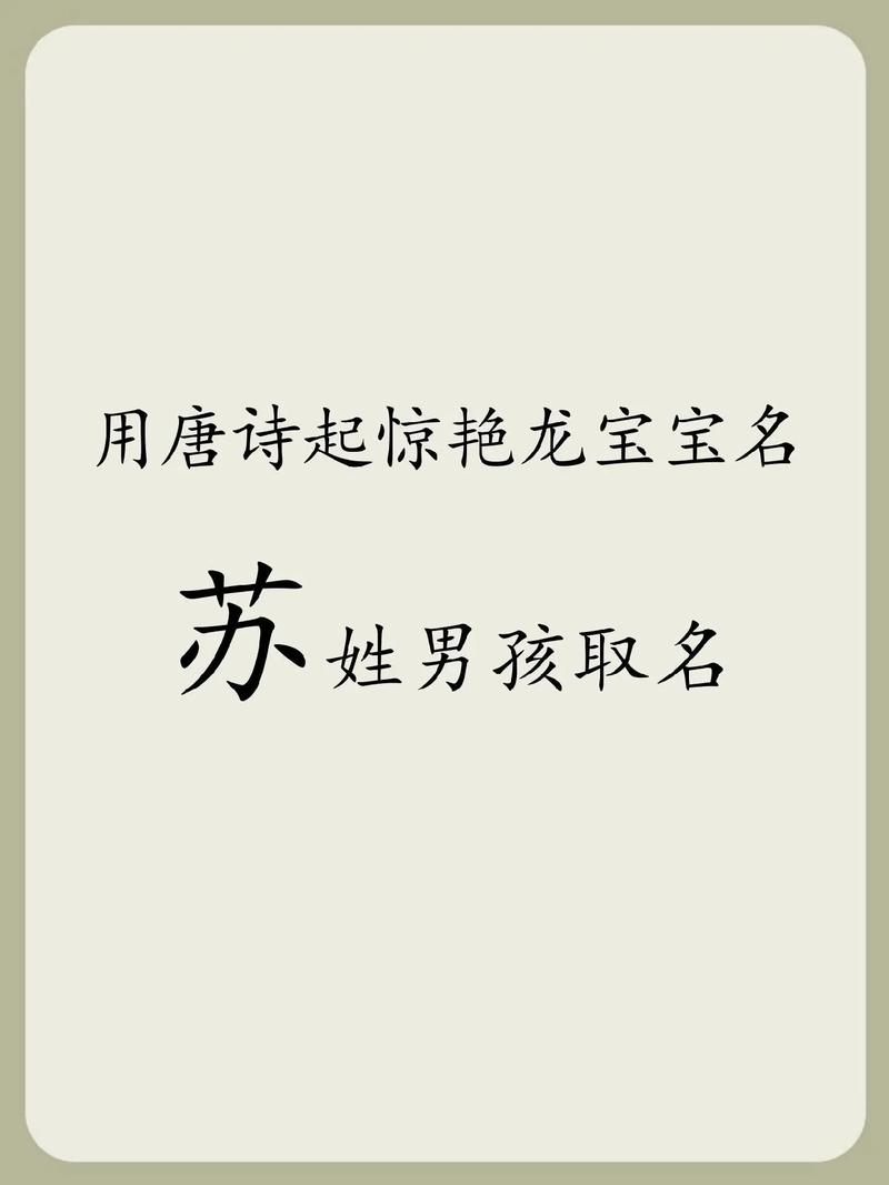 姓苏男宝宝起名 苏姓男宝宝四个字的名字