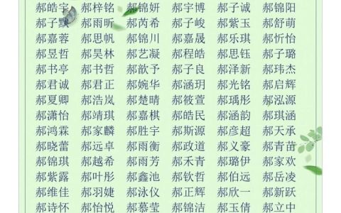 郝姓男宝宝取名霸气名字 姓郝小男孩起名