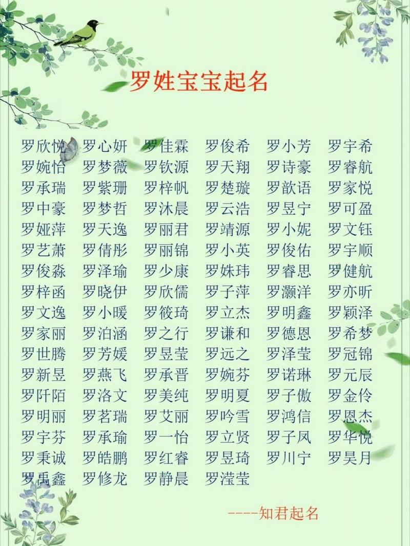 罗姓宝宝取名 罗姓最顺口的名字