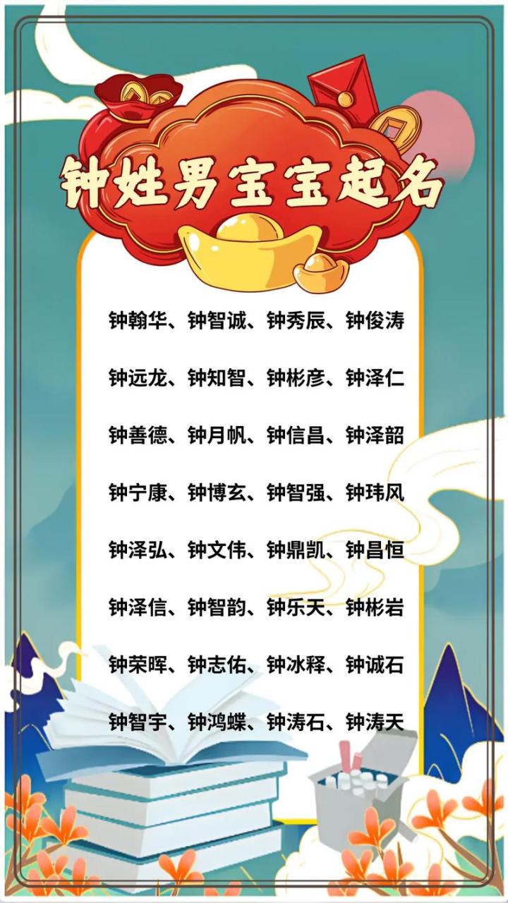 兔宝宝钟姓取名 钟姓男孩缺火取名大全