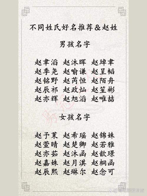 赵宝宝起名四字成语 爸爸姓赵女儿起名大全