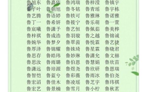 狗宝宝姓鲁取名 龙年女宝宝取名书