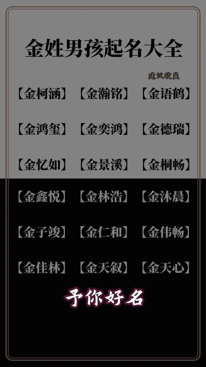 金姓虎宝宝取名男孩 姓虎男孩取名大全