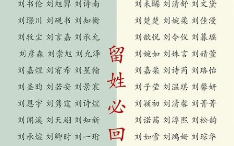 虎宝宝刘字取名 刘姓100分好名