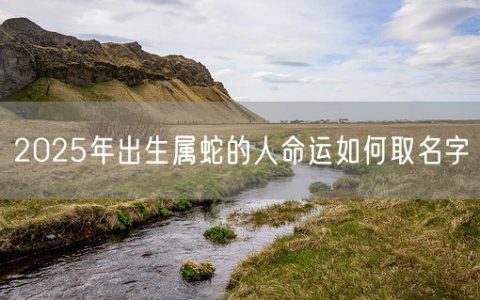2025年出生属蛇的人命运如何取名字