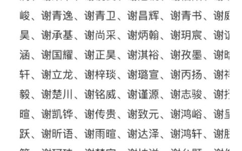猪年宝宝名字姓谢取名男孩 蛇年男孩名字专用