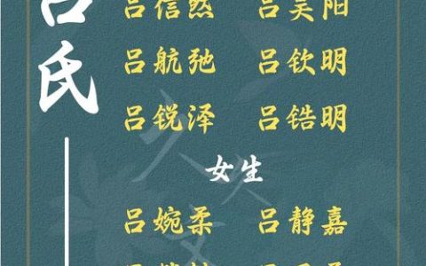 姓吕虎宝宝取名字男孩 吕字虎宝宝名字