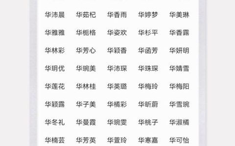 女宝宝华字起名 女孩子华字取名