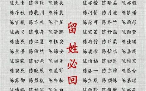 陈姓虎宝宝起名三个字 陈姓虎宝宝3月份取名