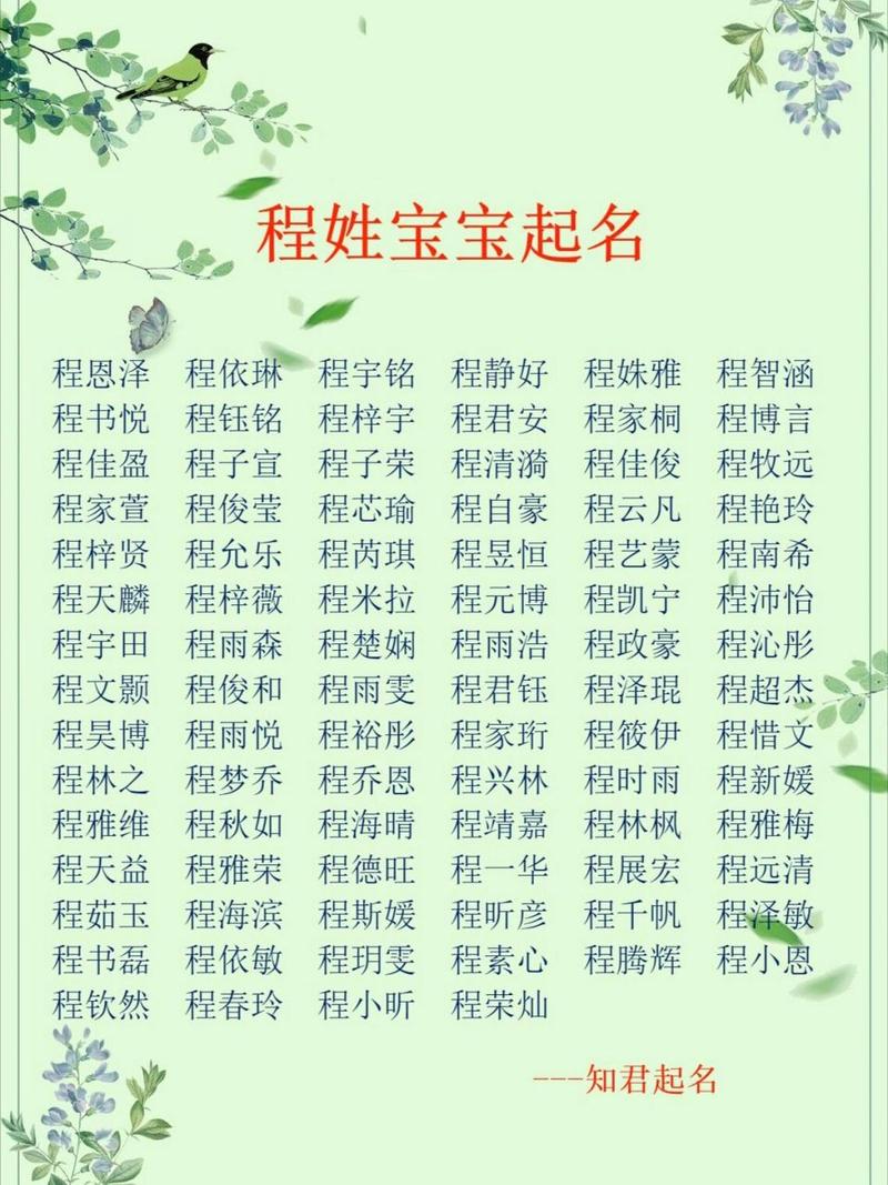 姓程兔宝宝取名女孩 童姓兔宝宝名字大全