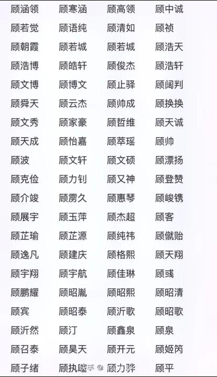 宝宝顾氏起名大全男孩名字 顾姓双胞胎男孩取名