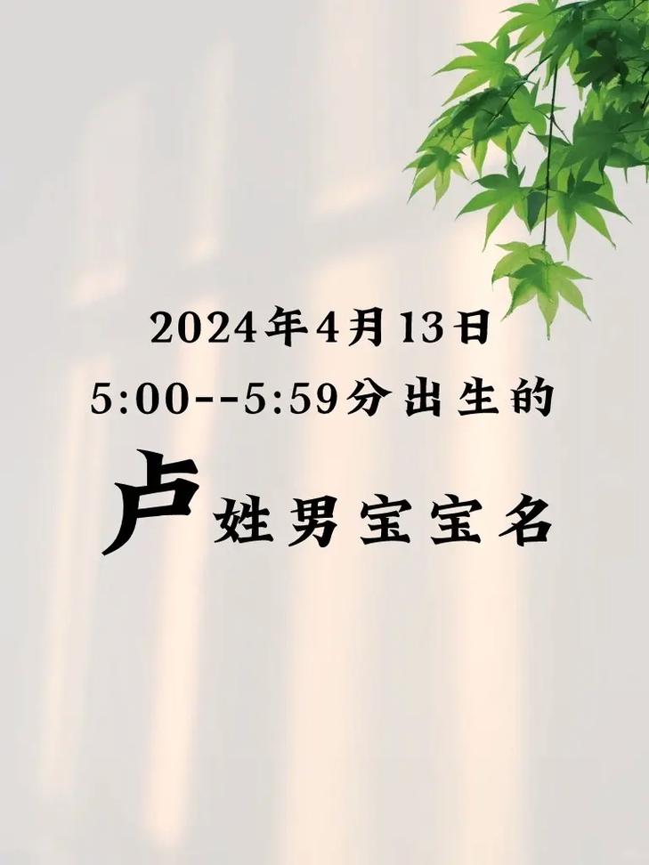 卢姓兔宝宝起名字大全男孩 卢姓男孩单字起名