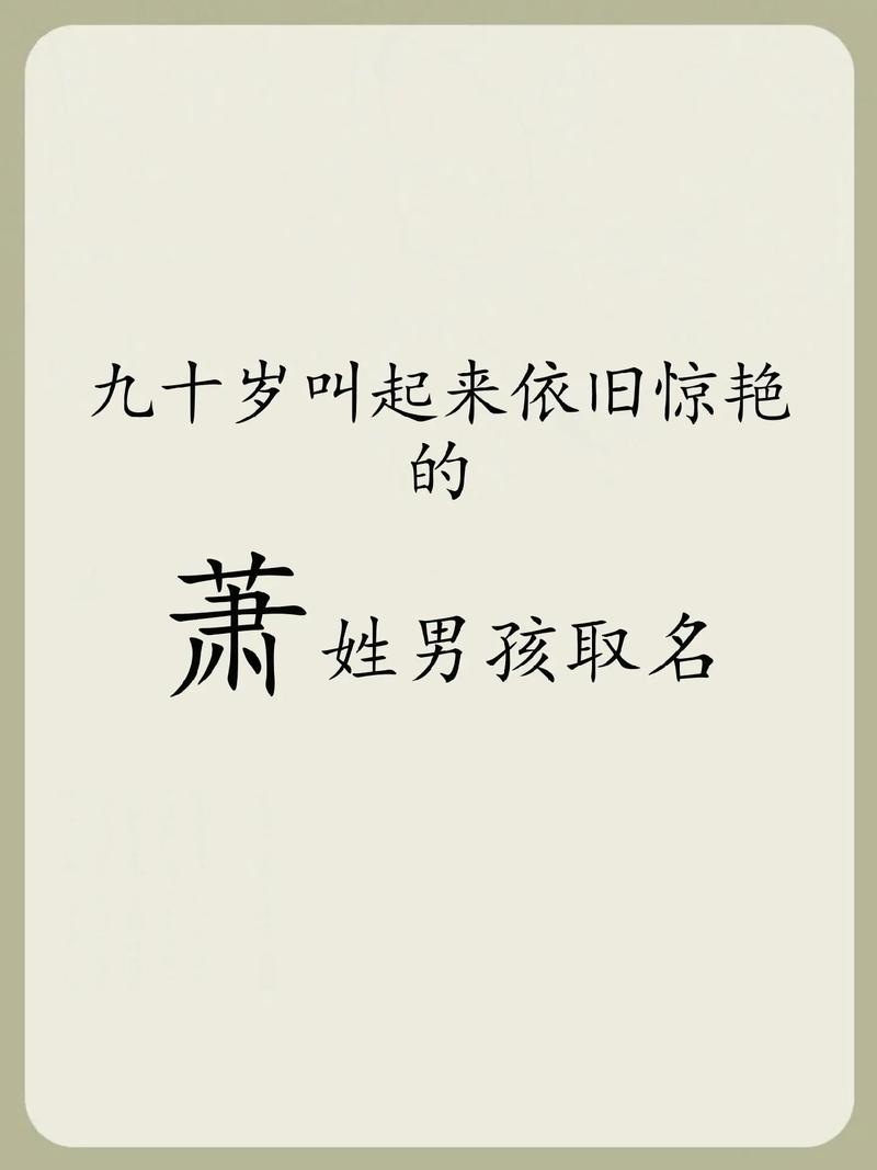 025萧姓男宝宝取名