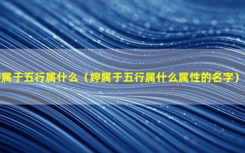 婷属于五行属什么（婷属于五行属什么属性的名字）_1